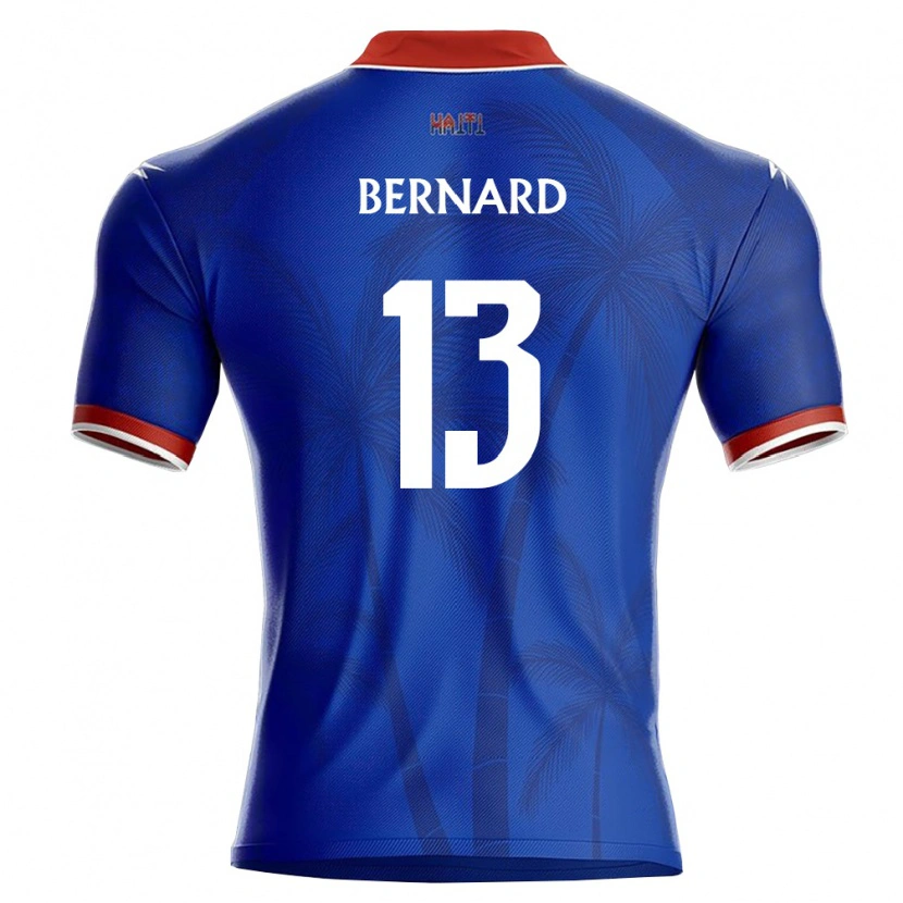 Danxen Kvinnor Haiti Dave Bernard #13 Blå Röd Vit Hemmatröja Matchtröjor 26-28 Tröjor T-Tröja