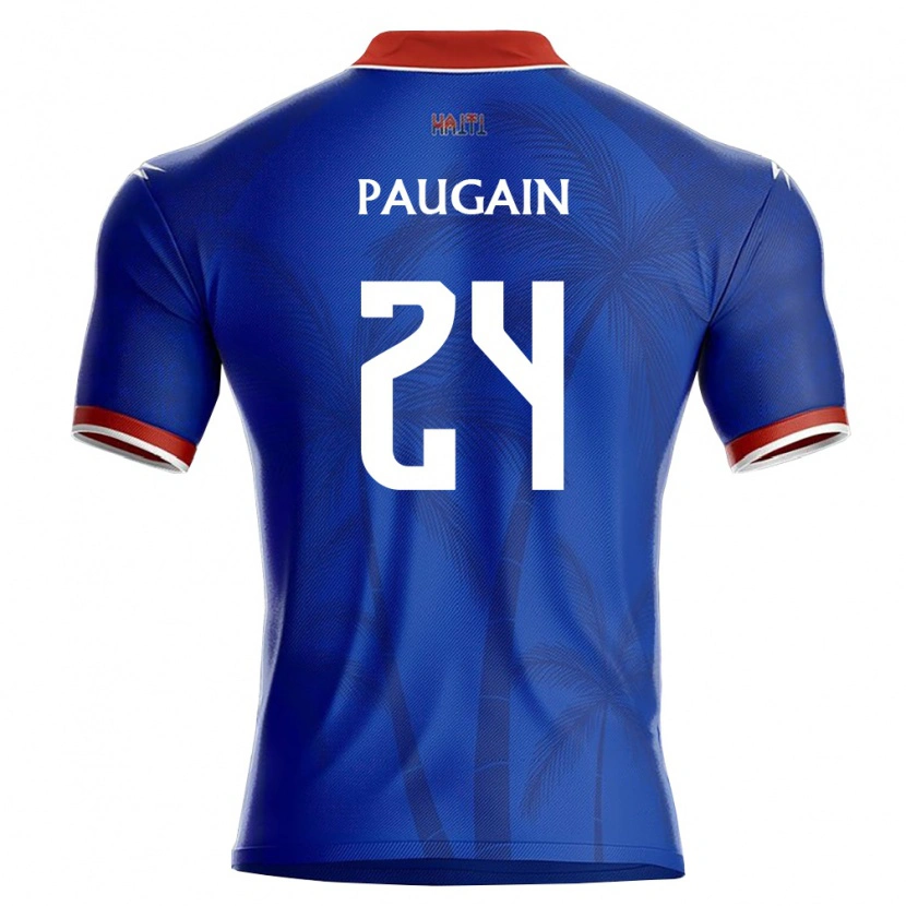 Danxen Kvinnor Haiti Wilguens Paugain #24 Blå Röd Vit Hemmatröja Matchtröjor 26-28 Tröjor T-Tröja