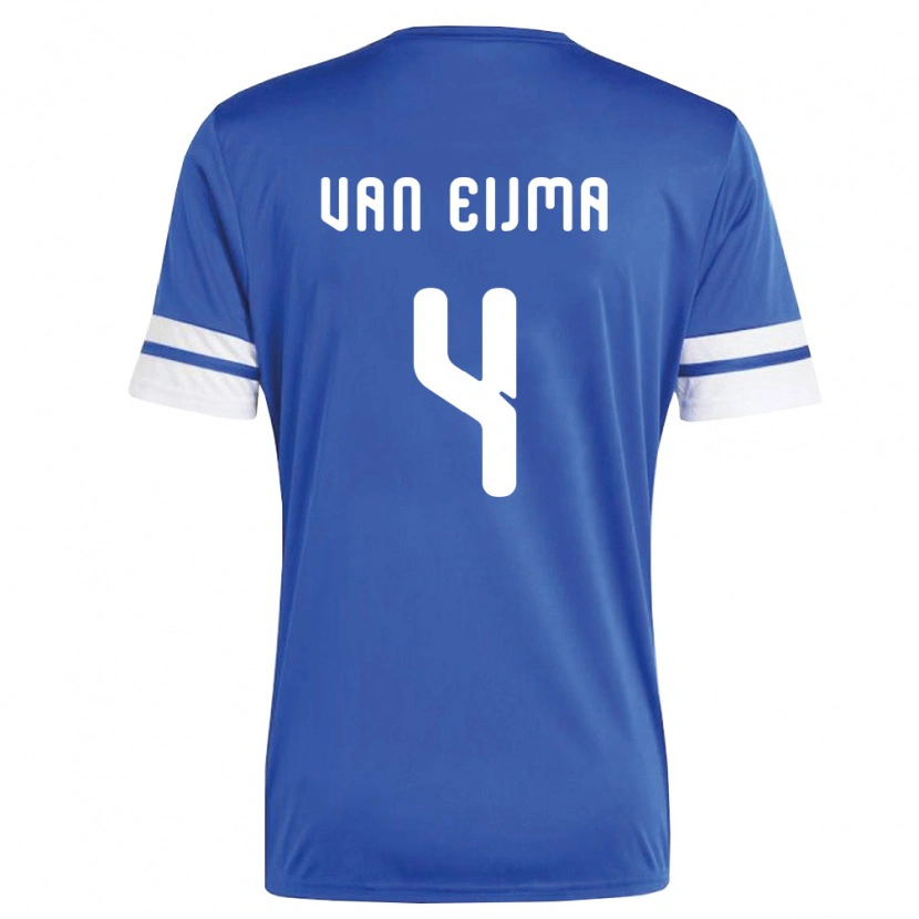 Danxen Kvinnor Curaçao Roshon Van Eijma #4 Marin Vit Hemmatröja Matchtröjor 26-28 Tröjor T-Tröja