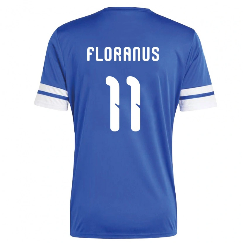 Danxen Kvinnor Curaçao Jëalardino Floranus #11 Marin Vit Hemmatröja Matchtröjor 26-28 Tröjor T-Tröja