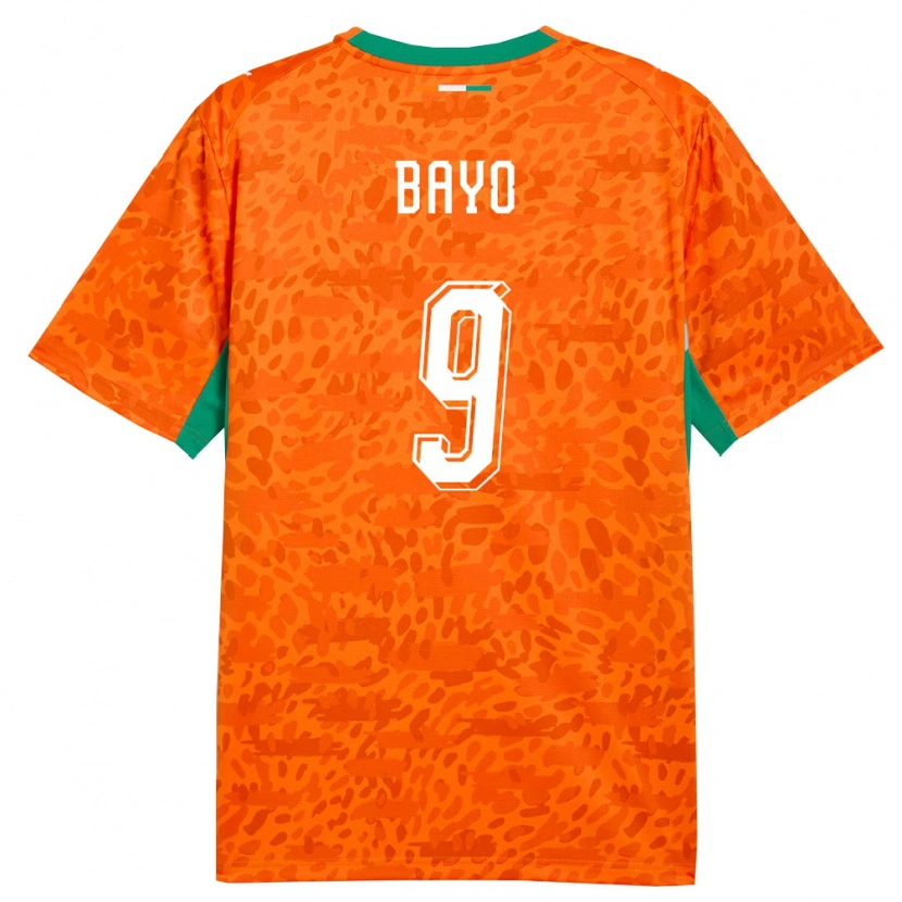 Danxen Kvinnor Elfenbenskusten Vakoun Bayo #9 Orange Grön Vit Hemmatröja Matchtröjor 26-28 Tröjor T-Tröja