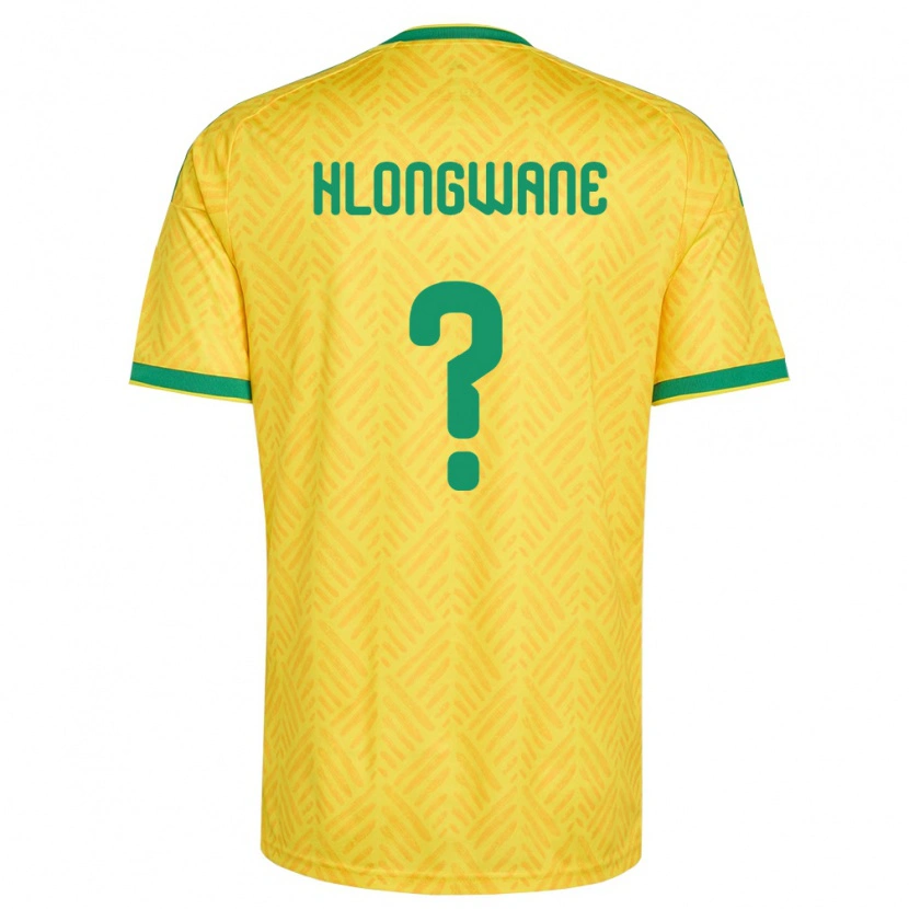 Danxen Kvinnor Sydafrika Bongokuhle Hlongwane #0 Gul Grön Hemmatröja Matchtröjor 26-28 Tröjor T-Tröja