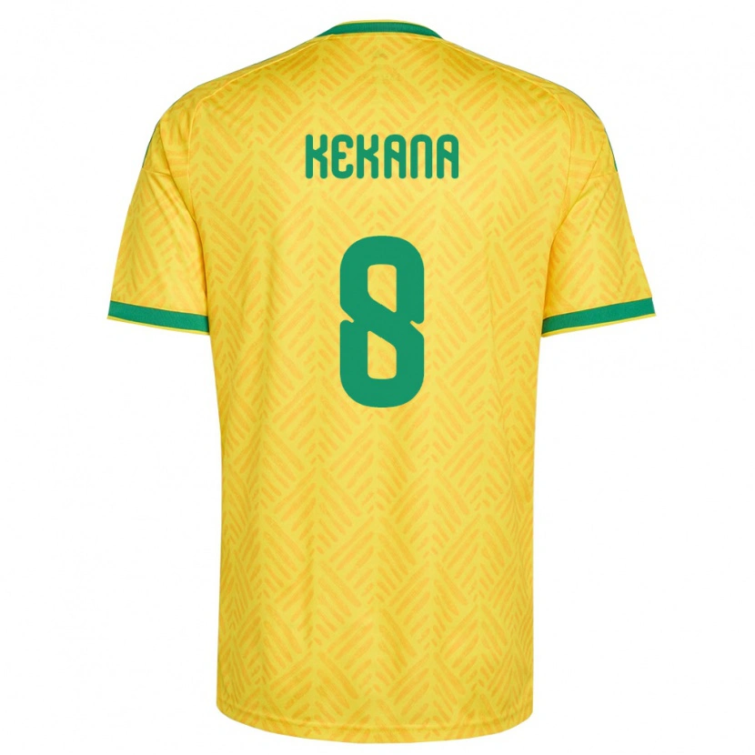 Danxen Kvinnor Sydafrika Gomolemo Kekana #8 Gul Grön Hemmatröja Matchtröjor 26-28 Tröjor T-Tröja