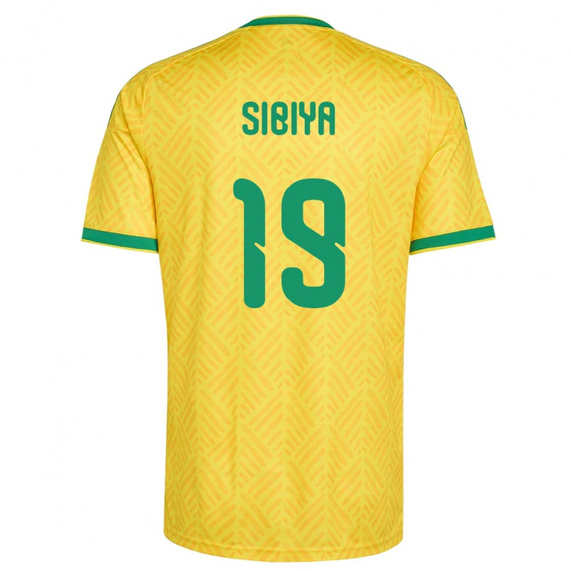 Danxen Kvinnor Sydafrika Thato Sibiya #19 Gul Grön Hemmatröja Matchtröjor 26-28 Tröjor T-Tröja