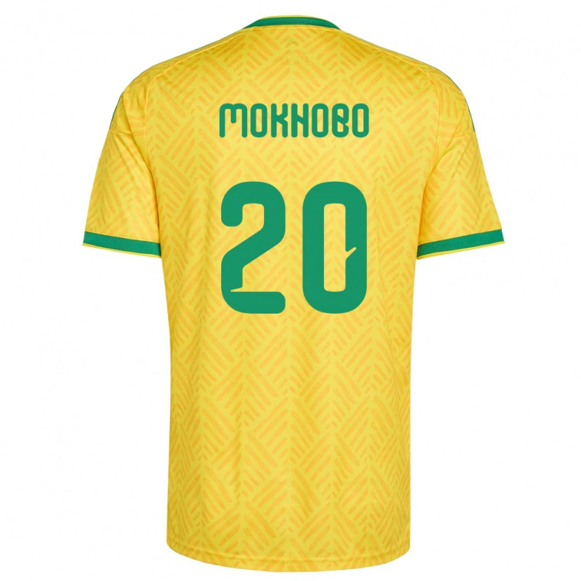 Danxen Kvinnor Sydafrika Sello Mokhobo #20 Gul Grön Hemmatröja Matchtröjor 26-28 Tröjor T-Tröja