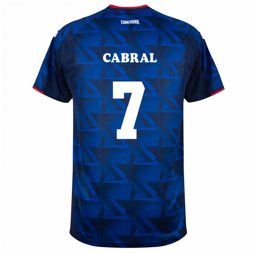 Danxen Kvinnor Kap Verde Jovane Cabral #7 Kunglig Blå Röd Hemmatröja Matchtröjor 26-28 Tröjor T-Tröja