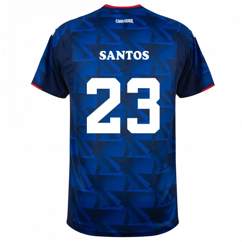 Danxen Kvinnor Kap Verde Ricardo Santos #23 Kunglig Blå Röd Hemmatröja Matchtröjor 26-28 Tröjor T-Tröja