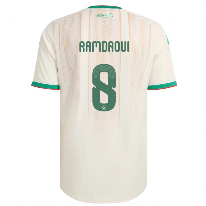 Danxen Kvinnor Algeriet Mohamed El Amine Ramdaoui #8 Off-White Grön Röd Hemmatröja Matchtröjor 26-28 Tröjor T-Tröja