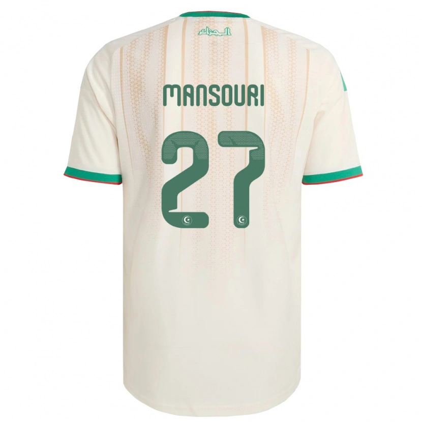 Danxen Kvinnor Algeriet Abdeldjalil Mansouri #27 Off-White Grön Röd Hemmatröja Matchtröjor 26-28 Tröjor T-Tröja