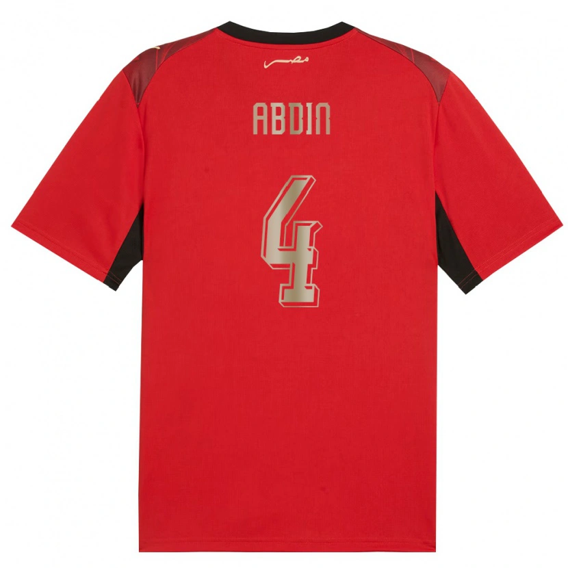 Danxen Kvinnor Egypten Ahmed Abdin #4 Röd Svart Guld Hemmatröja Matchtröjor 26-28 Tröjor T-Tröja