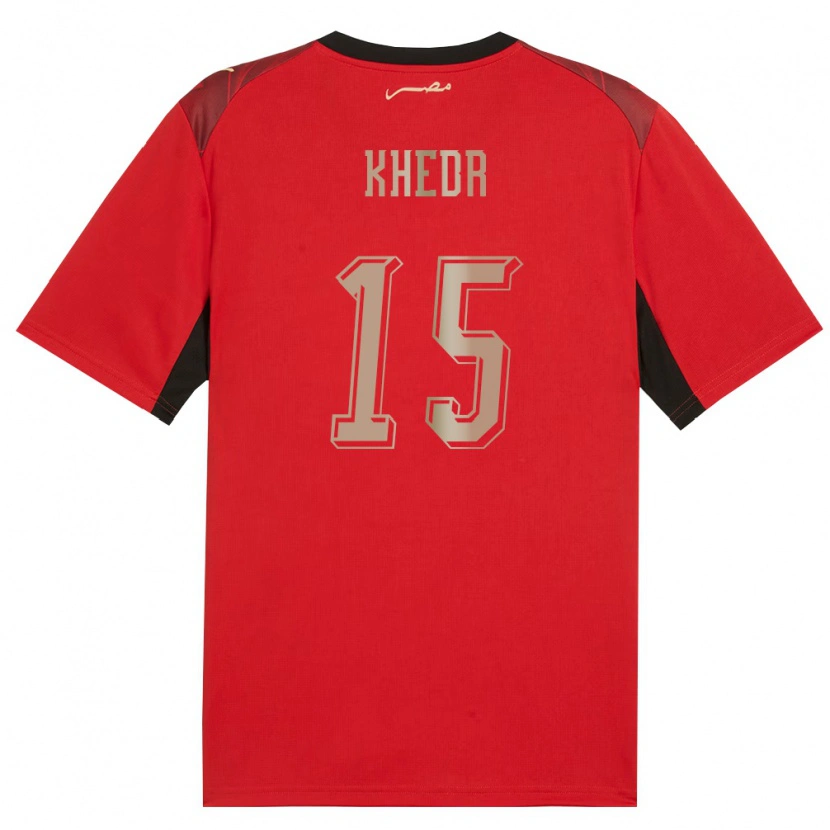 Danxen Kvinnor Egypten Omar Khedr #15 Röd Svart Guld Hemmatröja Matchtröjor 26-28 Tröjor T-Tröja