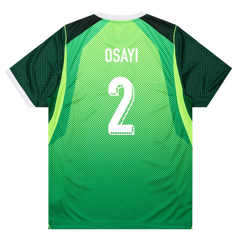 Danxen Kvinnor Nigeria Bright Osayi-Samuel #2 Grön Vit Hemmatröja Matchtröjor 26-28 Tröjor T-Tröja