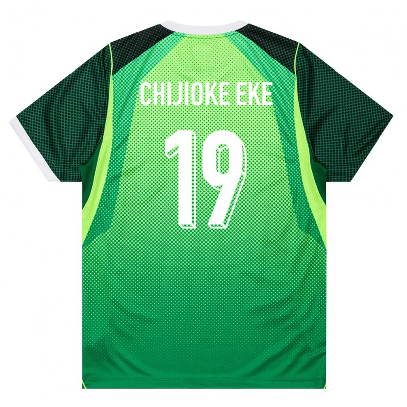 Danxen Kvinnor Nigeria Light Chijioke Eke #19 Grön Vit Hemmatröja Matchtröjor 26-28 Tröjor T-Tröja