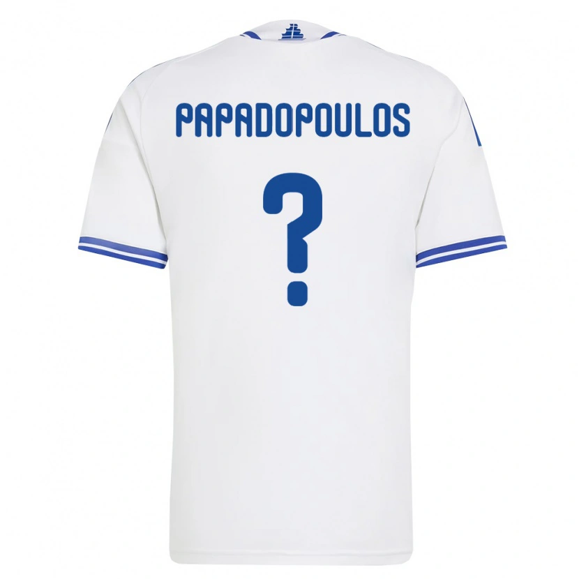 Danxen Kvinnor Grekland Christos Papadopoulos #0 Vit Blå Hemmatröja Matchtröjor 26-28 Tröjor T-Tröja