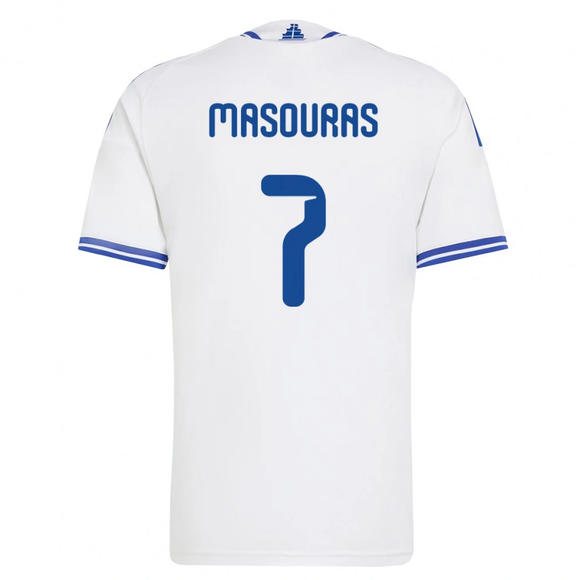 Danxen Kvinnor Grekland Georgios Masouras #7 Vit Blå Hemmatröja Matchtröjor 26-28 Tröjor T-Tröja