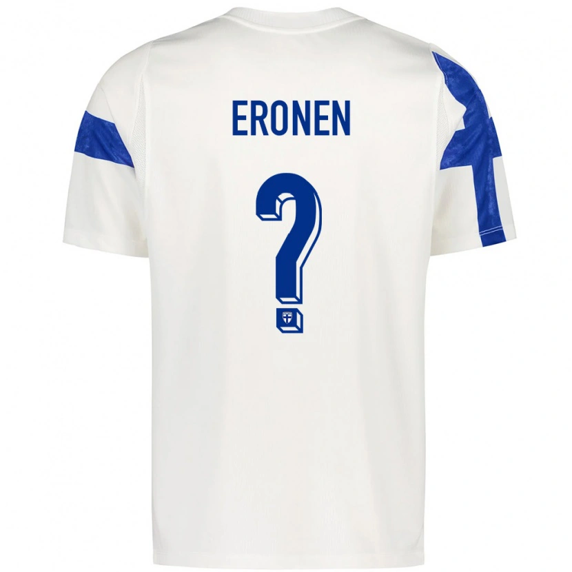 Danxen Kvinnor Finland Eemeli Eronen #0 Vit Blå Hemmatröja Matchtröjor 26-28 Tröjor T-Tröja