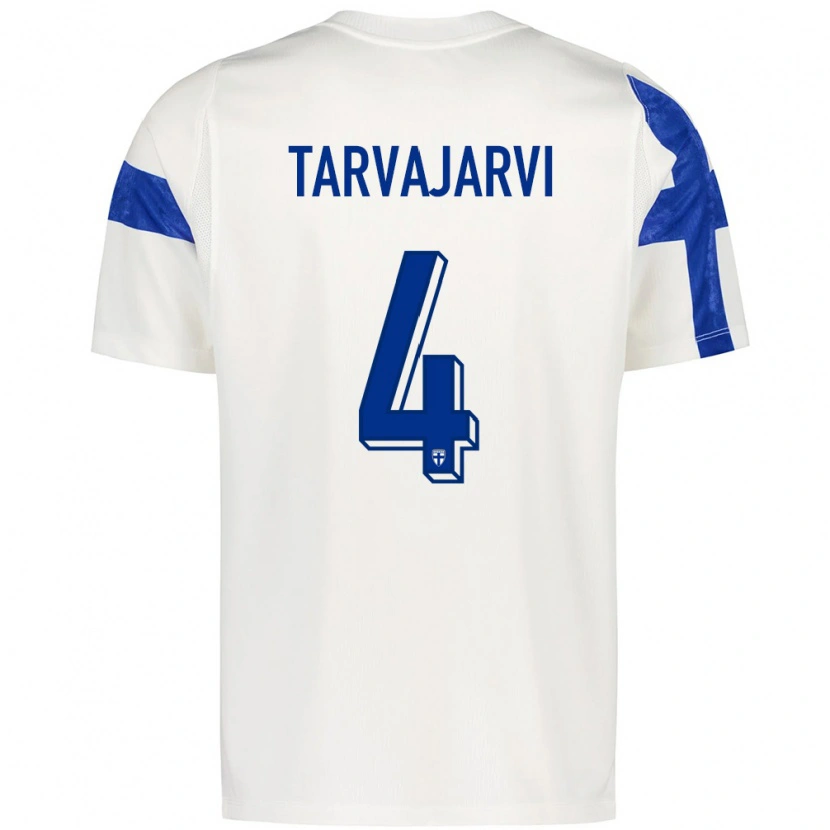 Danxen Kvinnor Finland Niilo Tarvajärvi #4 Vit Blå Hemmatröja Matchtröjor 26-28 Tröjor T-Tröja