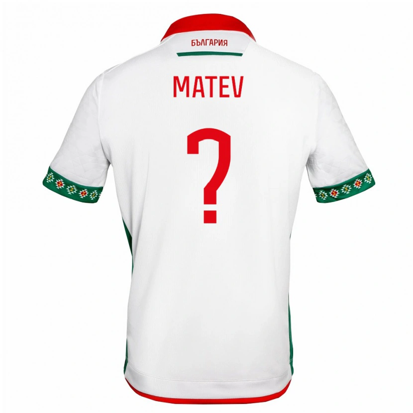 Danxen Kvinnor Bulgarien Teodor Matev #0 Vit Grön Röd Hemmatröja Matchtröjor 26-28 Tröjor T-Tröja