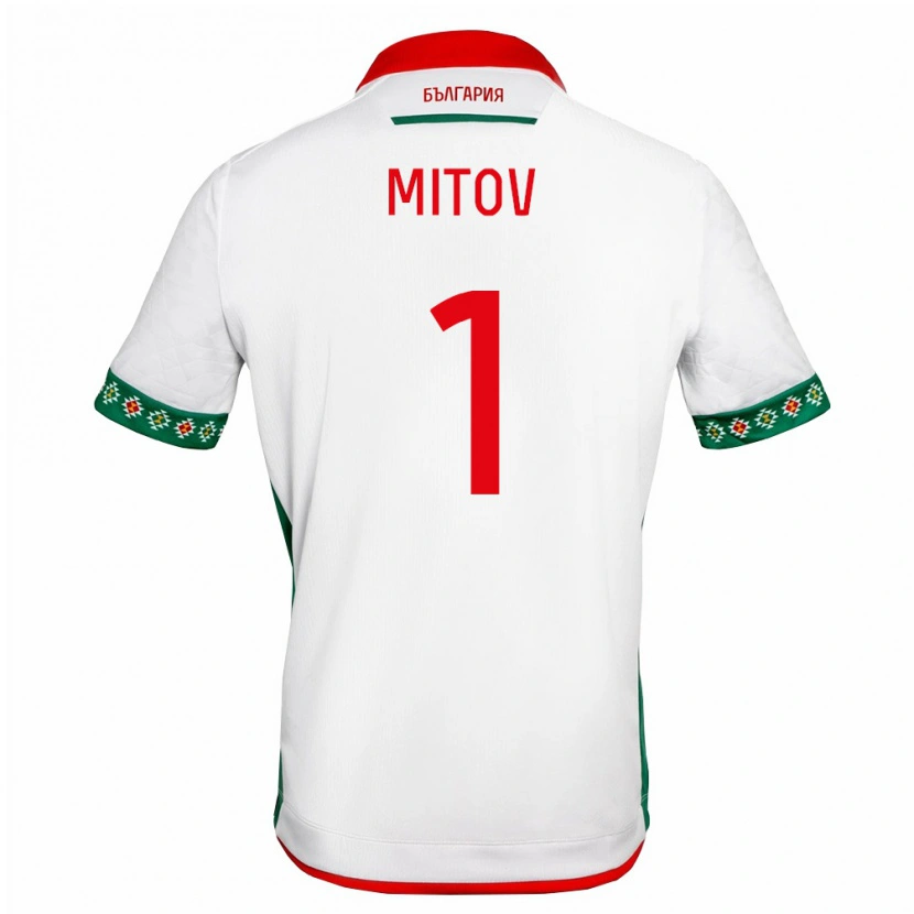 Danxen Kvinnor Bulgarien Dimitar Mitov #1 Vit Grön Röd Hemmatröja Matchtröjor 26-28 Tröjor T-Tröja