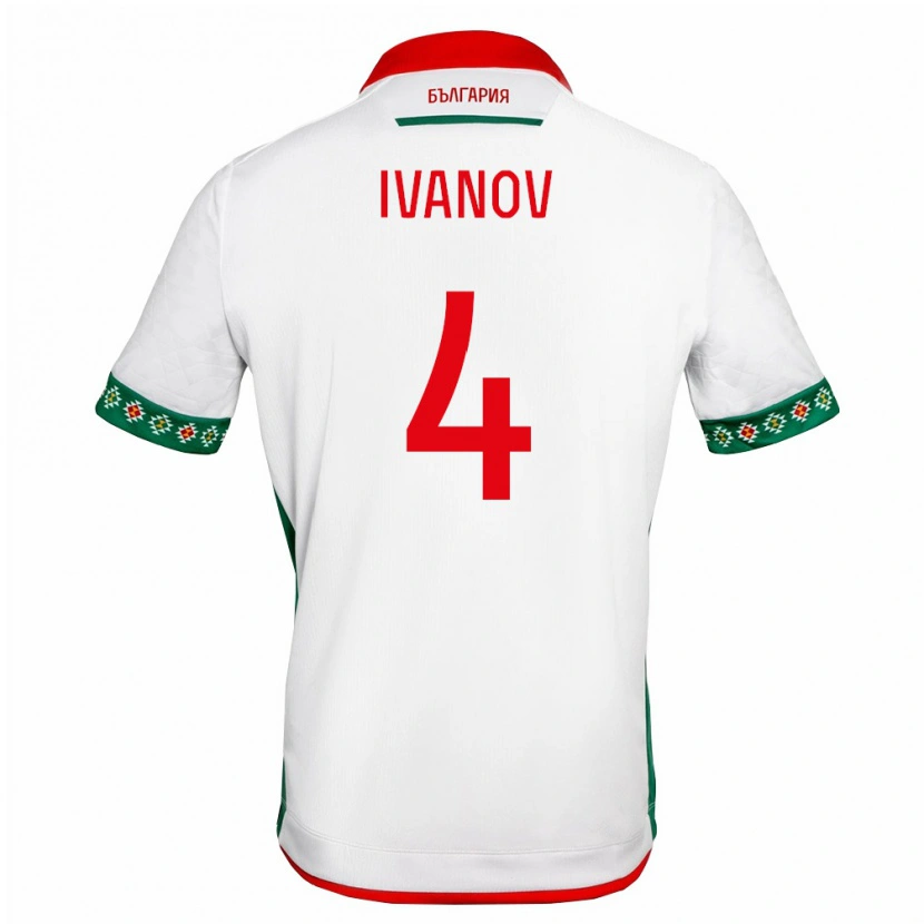 Danxen Kvinnor Bulgarien Viktor Ivanov #4 Vit Grön Röd Hemmatröja Matchtröjor 26-28 Tröjor T-Tröja