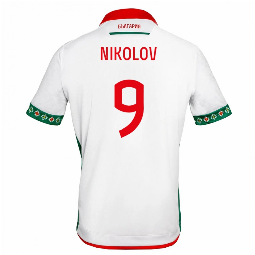 Danxen Kvinnor Bulgarien Vladimir Nikolov #9 Vit Grön Röd Hemmatröja Matchtröjor 26-28 Tröjor T-Tröja