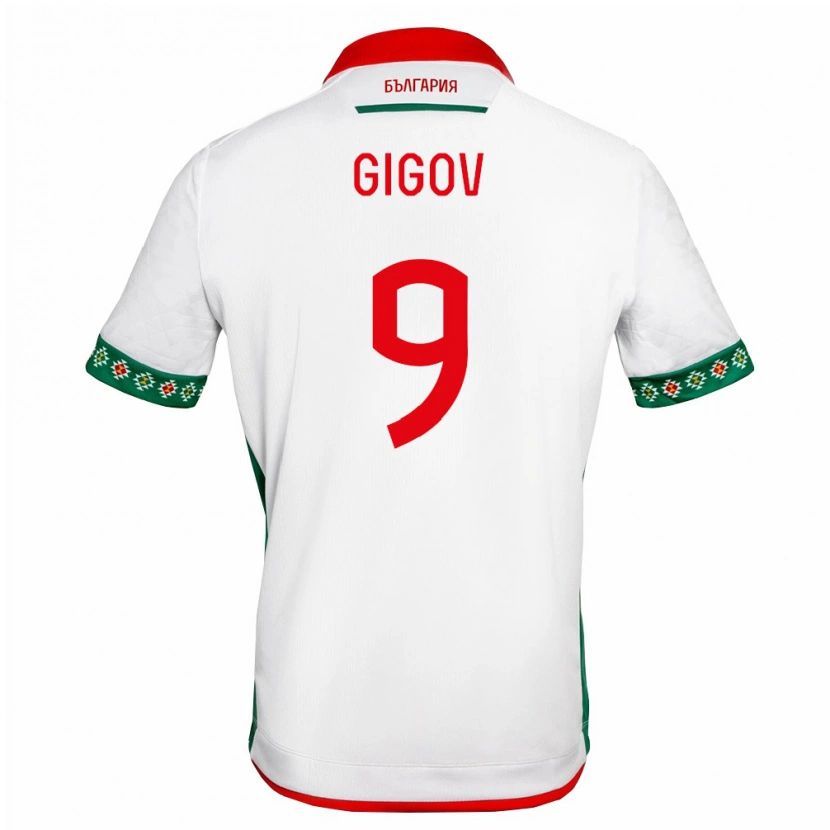 Danxen Kvinnor Bulgarien Filip Gigov #9 Vit Grön Röd Hemmatröja Matchtröjor 26-28 Tröjor T-Tröja