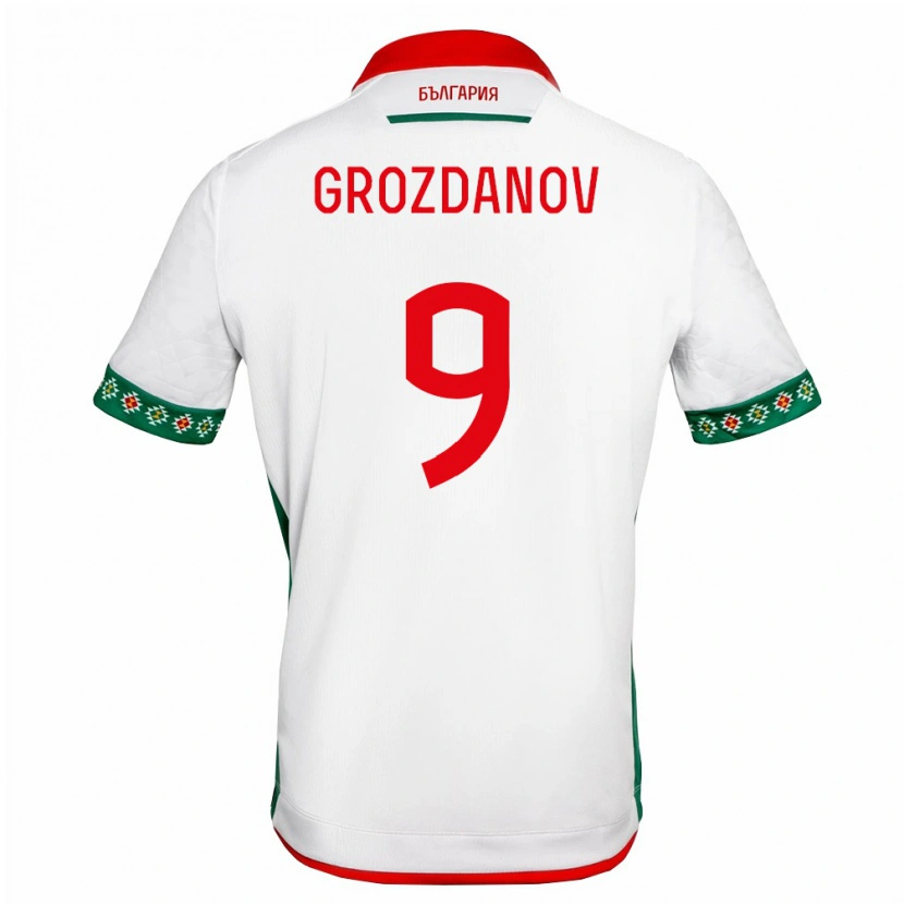 Danxen Kvinnor Bulgarien Andrey Grozdanov #9 Vit Grön Röd Hemmatröja Matchtröjor 26-28 Tröjor T-Tröja
