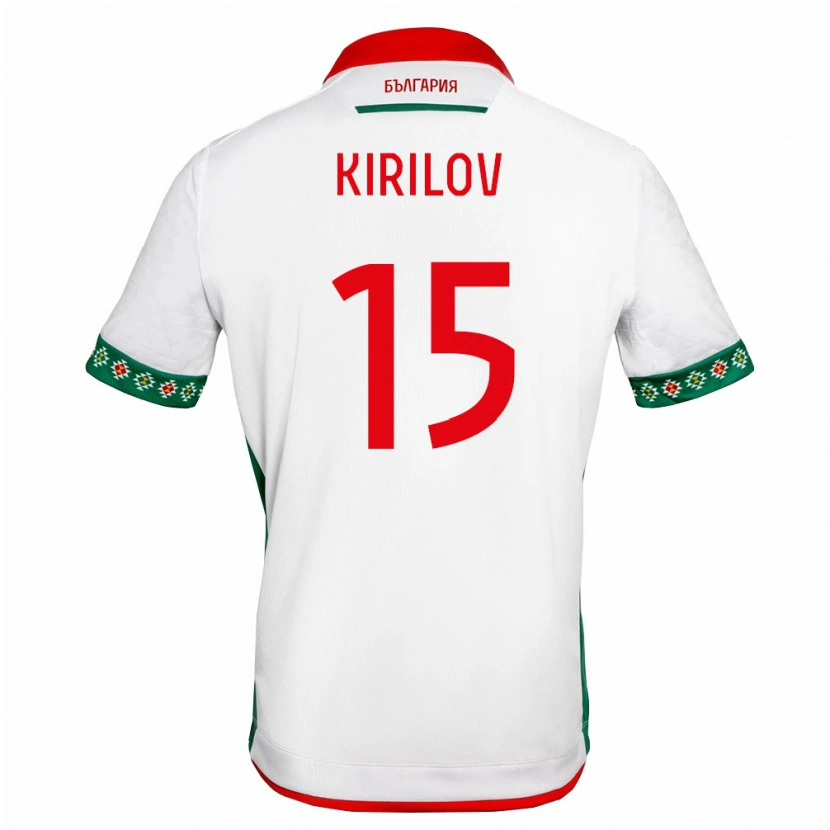 Danxen Kvinnor Bulgarien Daniel Kirilov #15 Vit Grön Röd Hemmatröja Matchtröjor 26-28 Tröjor T-Tröja