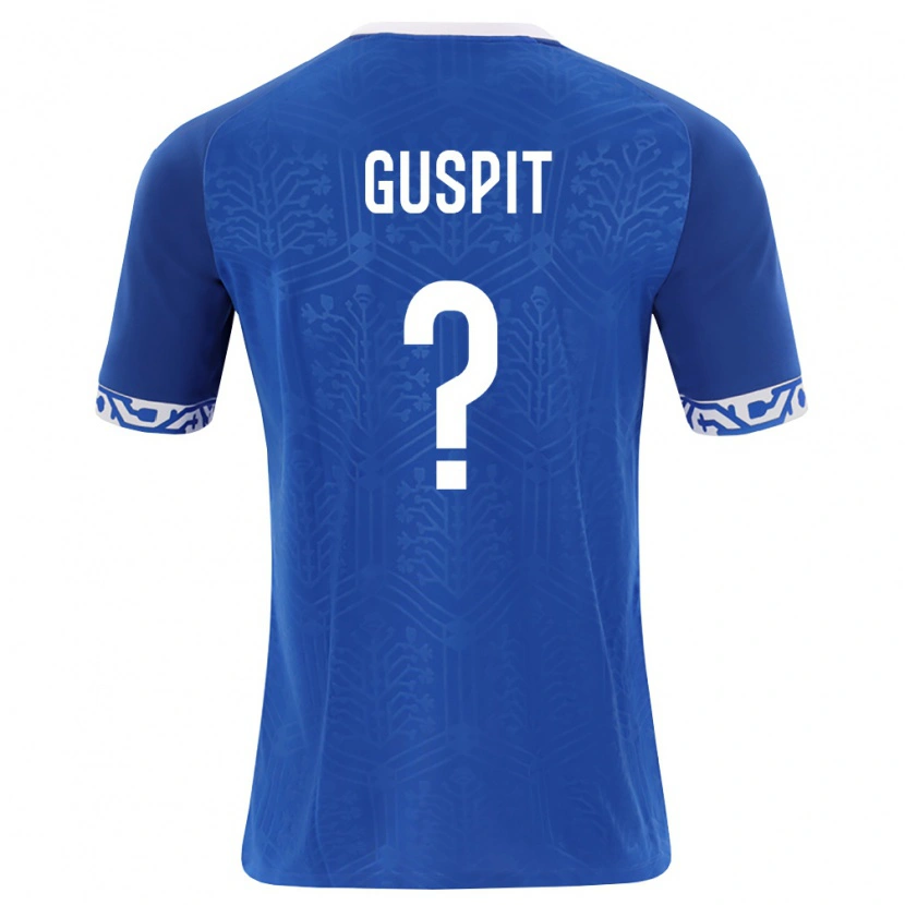 Danxen Kvinnor Moldavien Denis Guspit #0 Kunglig Blå Vit Hemmatröja Matchtröjor 26-28 Tröjor T-Tröja