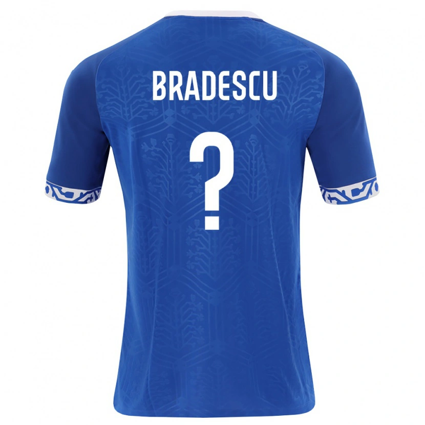 Danxen Kvinnor Moldavien Cosmin Bradescu #0 Kunglig Blå Vit Hemmatröja Matchtröjor 26-28 Tröjor T-Tröja