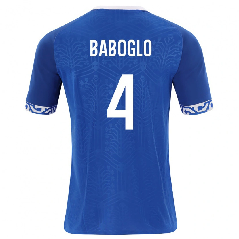 Danxen Kvinnor Moldavien Vladyslav Baboglo #4 Kunglig Blå Vit Hemmatröja Matchtröjor 26-28 Tröjor T-Tröja