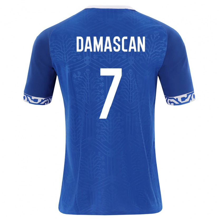 Danxen Kvinnor Moldavien Vitalie Damascan #7 Kunglig Blå Vit Hemmatröja Matchtröjor 26-28 Tröjor T-Tröja