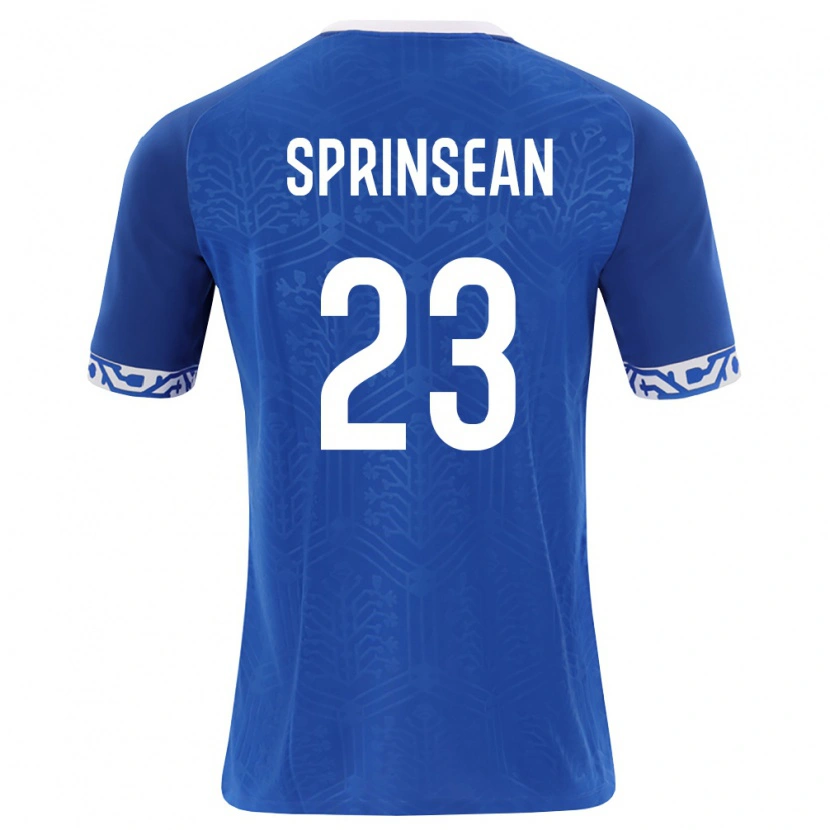 Danxen Kvinnor Moldavien Artur Sprinsean #23 Kunglig Blå Vit Hemmatröja Matchtröjor 26-28 Tröjor T-Tröja