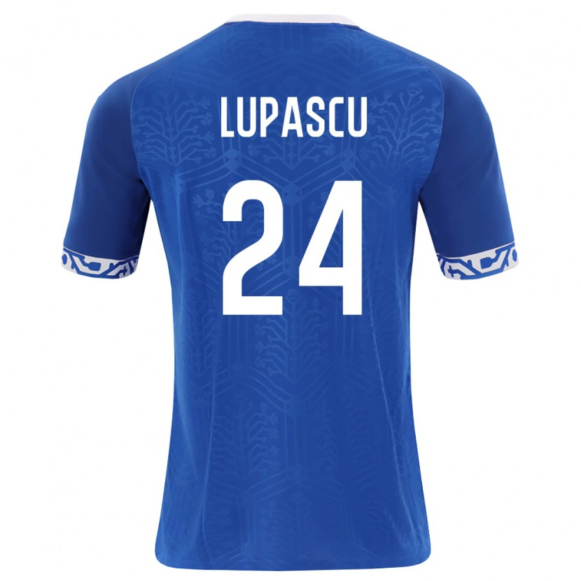 Danxen Kvinnor Moldavien Gabriel Lupascu #24 Kunglig Blå Vit Hemmatröja Matchtröjor 26-28 Tröjor T-Tröja