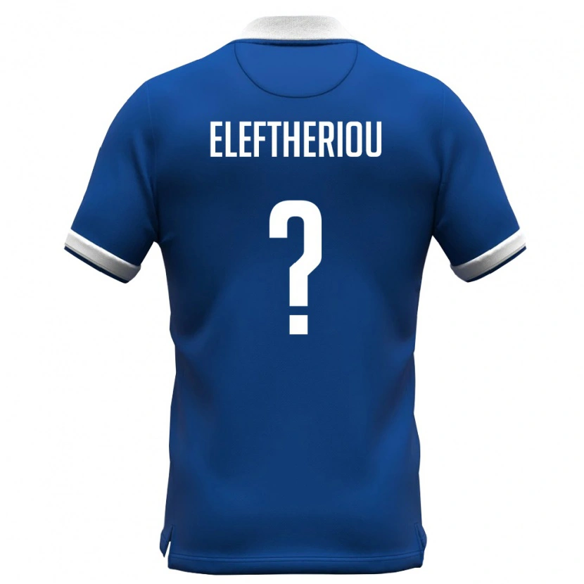 Danxen Kvinnor Cypern Andreas Eleftheriou #0 Kunglig Blå Vit Hemmatröja Matchtröjor 26-28 Tröjor T-Tröja