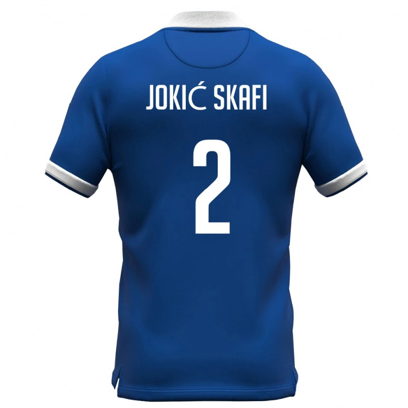 Danxen Kvinnor Cypern Georgios Jokić Skafi #2 Kunglig Blå Vit Hemmatröja Matchtröjor 26-28 Tröjor T-Tröja