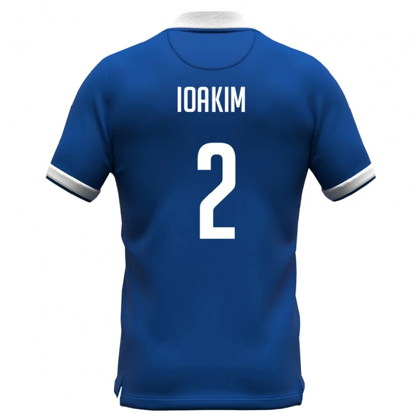Danxen Kvinnor Cypern Chrysostomos Ioakim #2 Kunglig Blå Vit Hemmatröja Matchtröjor 26-28 Tröjor T-Tröja