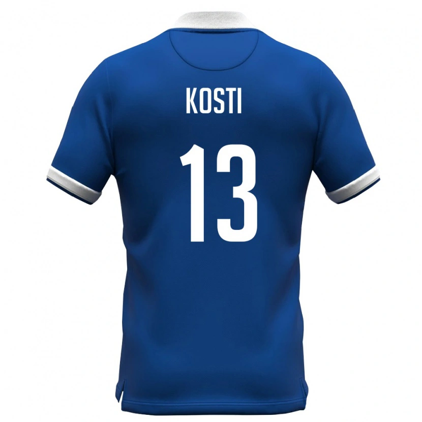 Danxen Kvinnor Cypern Giannis Kosti #13 Kunglig Blå Vit Hemmatröja Matchtröjor 26-28 Tröjor T-Tröja