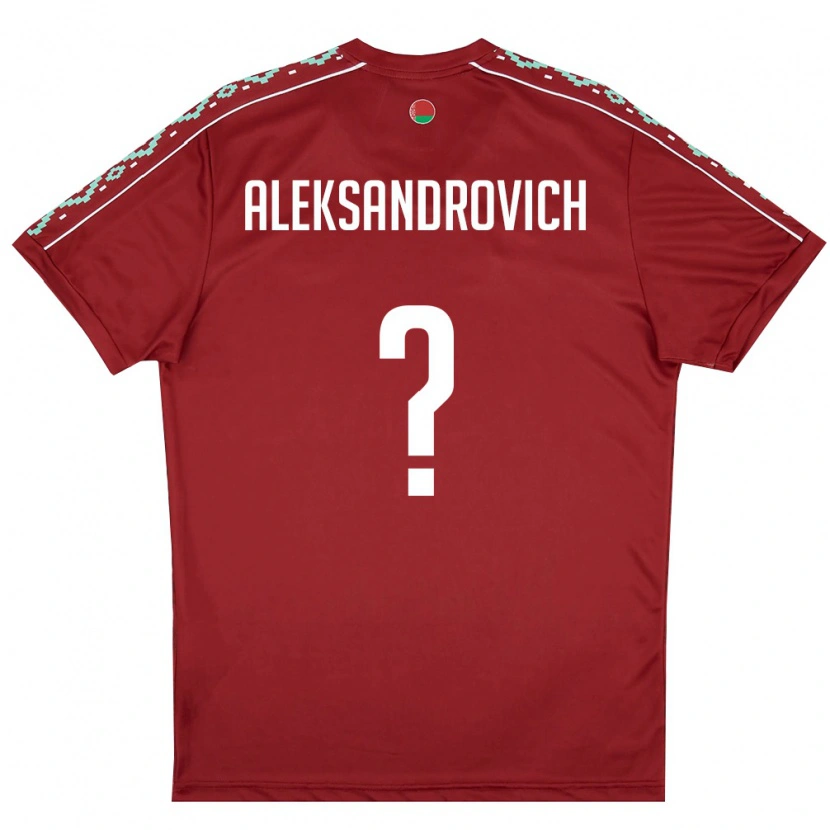 Danxen Kvinnor Belarus Aleksandr Aleksandrovich #0 Djup Röd Vit Hemmatröja Matchtröjor 26-28 Tröjor T-Tröja