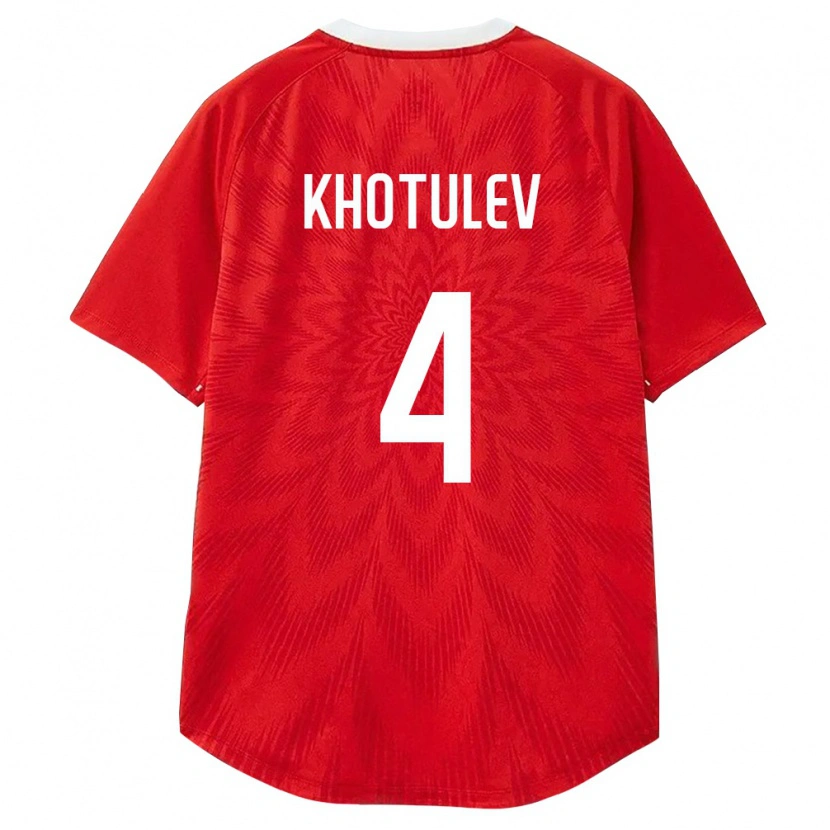 Danxen Kvinnor Ryssland Timofey Khotulev #4 Röd Vit Brun Hemmatröja Matchtröjor 26-28 Tröjor T-Tröja