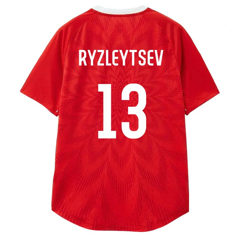 Danxen Kvinnor Ryssland Klim Ryzleytsev #13 Röd Vit Brun Hemmatröja Matchtröjor 26-28 Tröjor T-Tröja