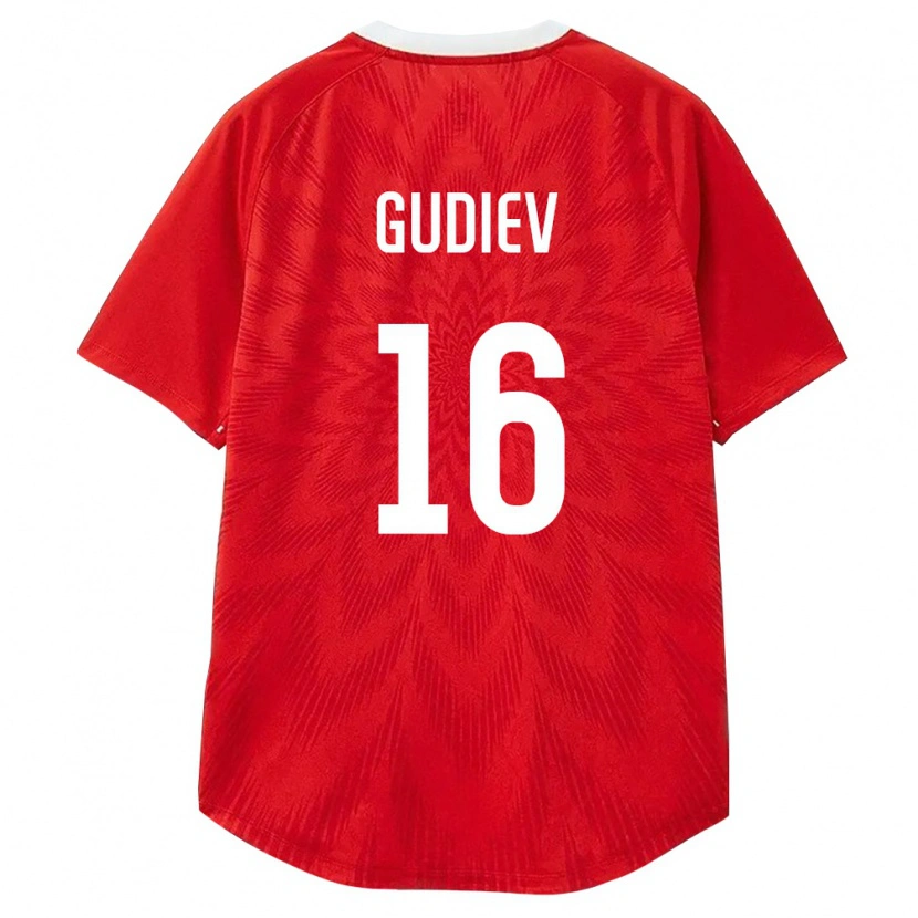 Danxen Kvinnor Ryssland Vitaliy Gudiev #16 Röd Vit Brun Hemmatröja Matchtröjor 26-28 Tröjor T-Tröja
