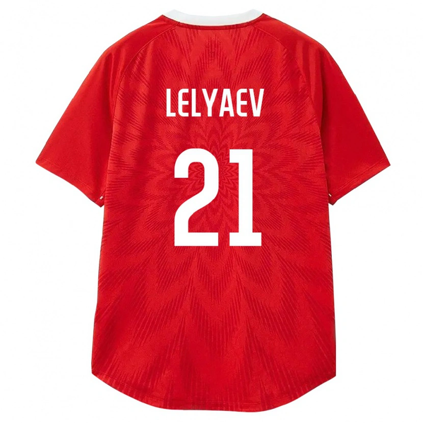 Danxen Kvinnor Ryssland Artem Lelyaev #21 Röd Vit Brun Hemmatröja Matchtröjor 26-28 Tröjor T-Tröja