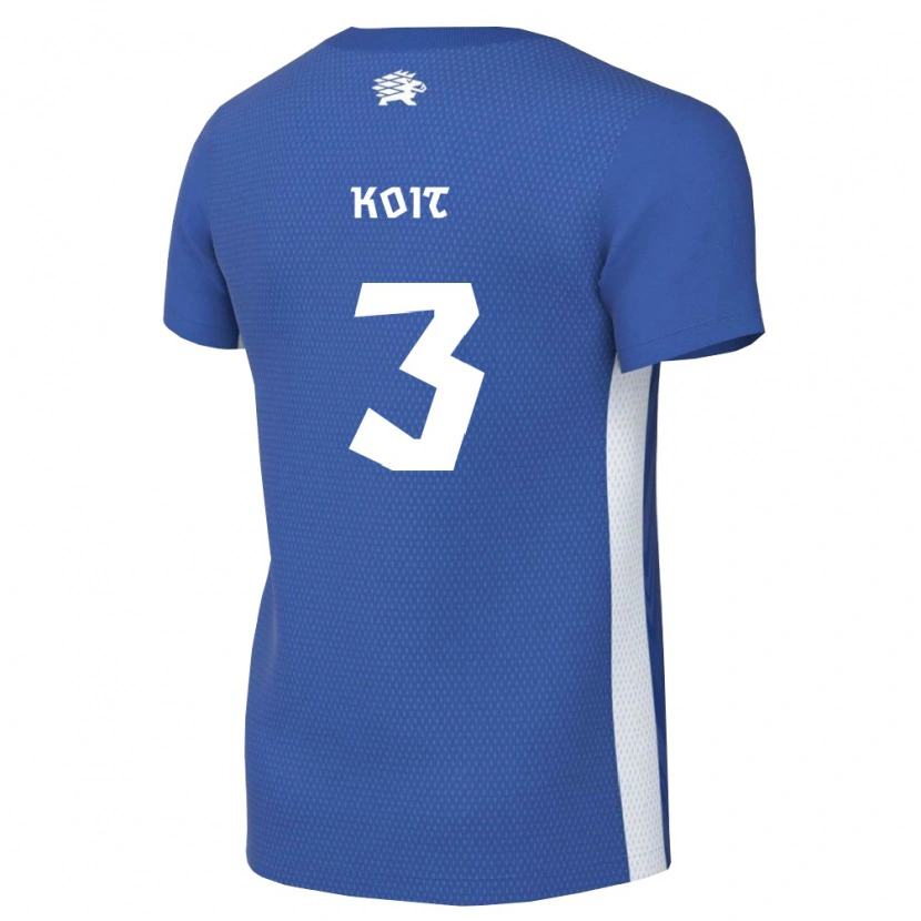 Danxen Kvinnor Estland Carl Koit #3 Mörkblå Vit Hemmatröja Matchtröjor 26-28 Tröjor T-Tröja