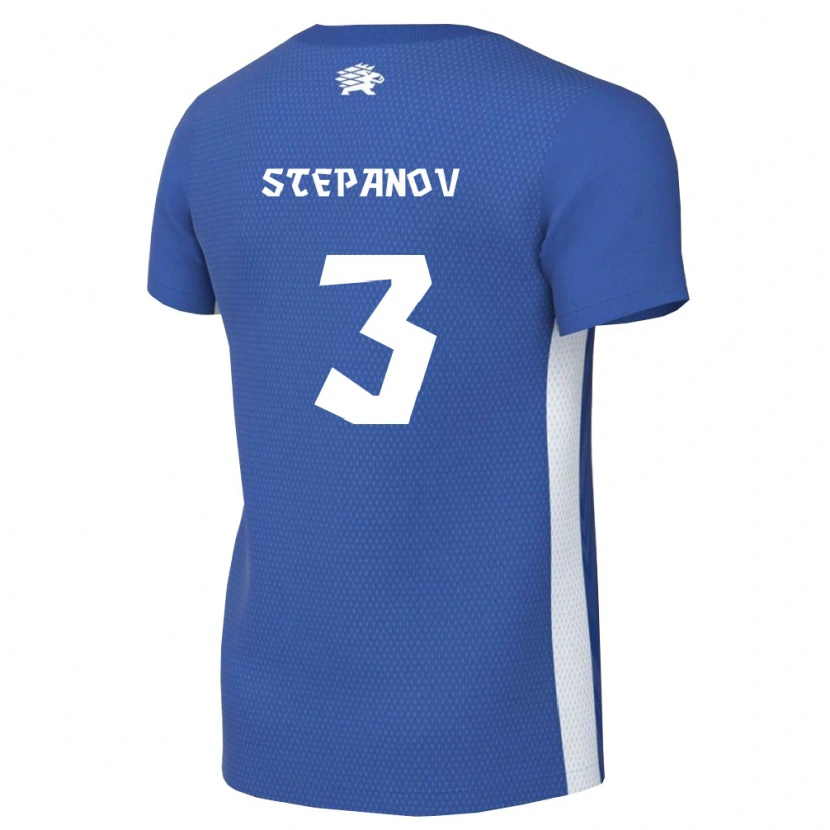 Danxen Kvinnor Estland Roman Stepanov #3 Mörkblå Vit Hemmatröja Matchtröjor 26-28 Tröjor T-Tröja