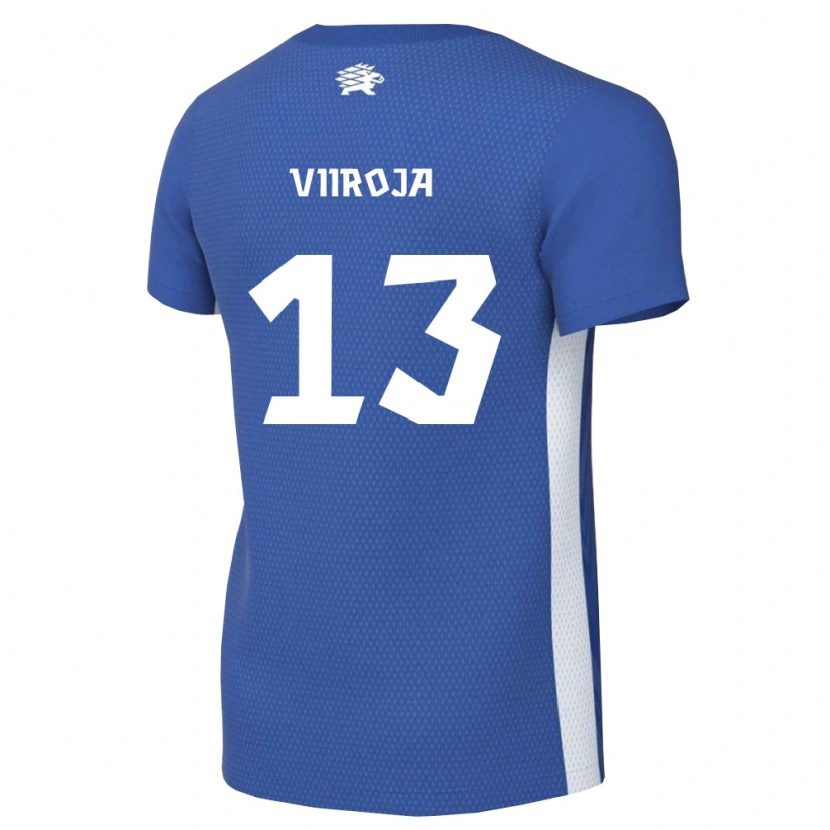 Danxen Kvinnor Estland Jakob Viiroja #13 Mörkblå Vit Hemmatröja Matchtröjor 26-28 Tröjor T-Tröja