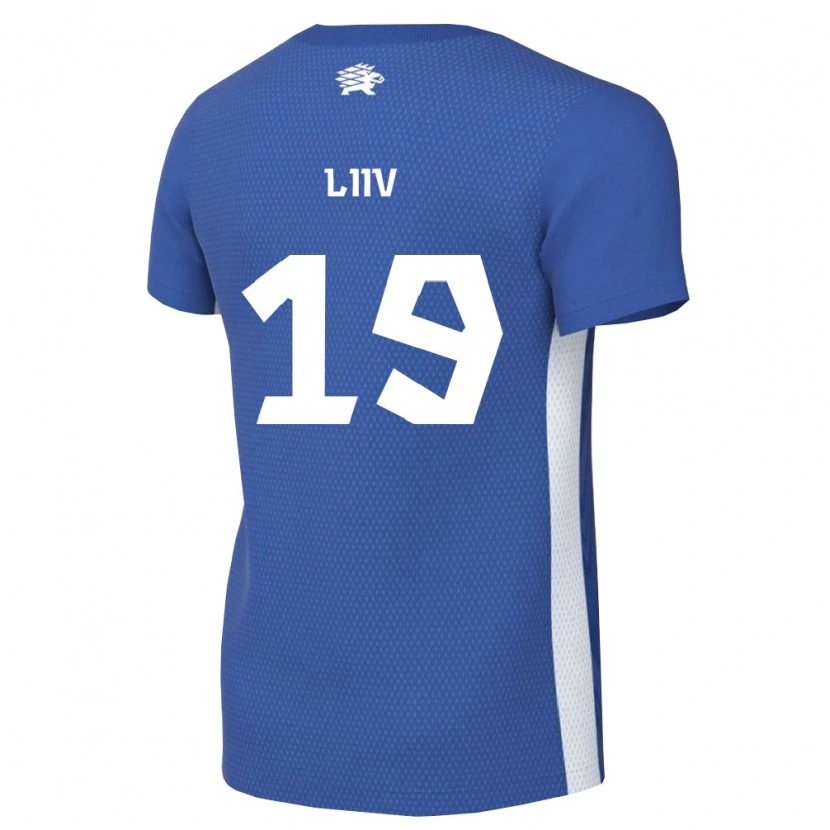 Danxen Kvinnor Estland Hubert Liiv #19 Mörkblå Vit Hemmatröja Matchtröjor 26-28 Tröjor T-Tröja