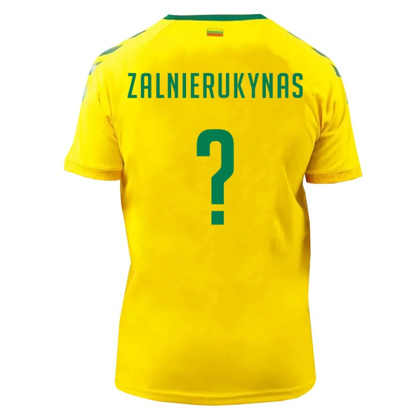 Danxen Kvinnor Litauen Jokūbas Žalnierukynas #0 Gul Grön Hemmatröja Matchtröjor 26-28 Tröjor T-Tröja