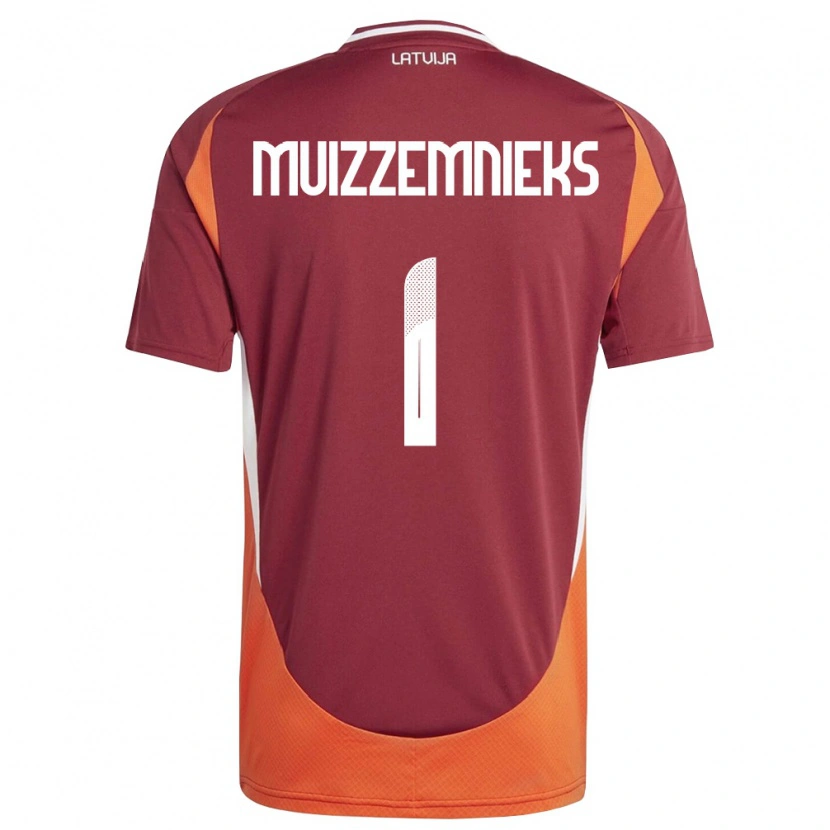 Danxen Kvinnor Lettland Mareks Muizzemnieks #1 Djup Röd Vit Orange Hemmatröja Matchtröjor 26-28 Tröjor T-Tröja