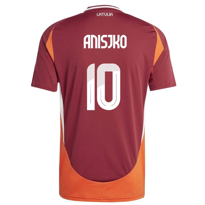 Danxen Kvinnor Lettland Danni Anisjko #10 Djup Röd Vit Orange Hemmatröja Matchtröjor 26-28 Tröjor T-Tröja